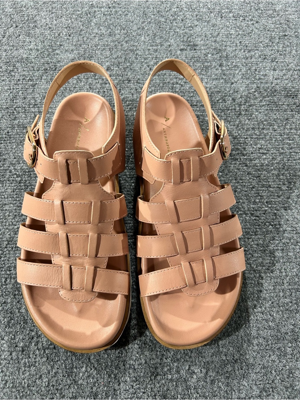 Anthropologie Daily Fisherman Sandals Size 10.5/11 EU 41 Blush Nude